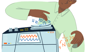 Illustration Mensch und Maschine